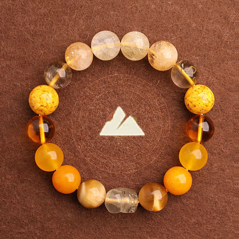 Unisex Five Elements Crystal Agate Luck Bracelet - Lexians
