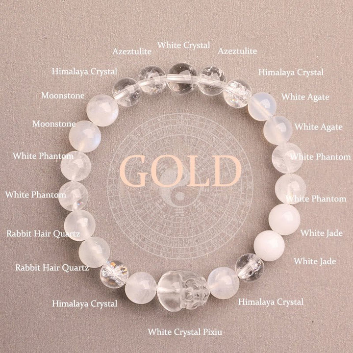 Unisex Five Elements Crystal Agate Luck Bracelet - Lexians