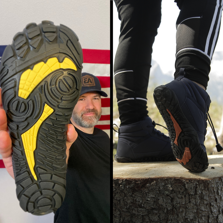 Minimalist barefoot shoes, lightweight and flexible for a natural movement experience.