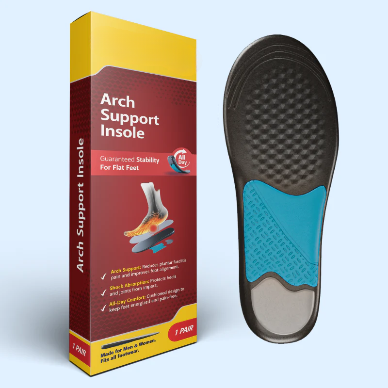 Unisex Heavy Duty Arch Support Insoles for comfort & pain relief in active footwear