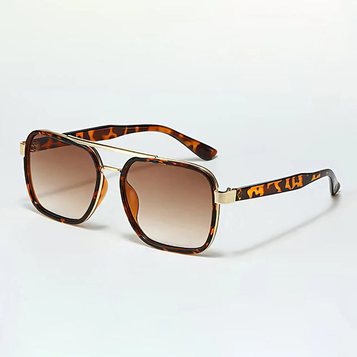 Fashionable Lecce square tortoiseshell sunglasses, a versatile unisex accessory providing essential UV protection.