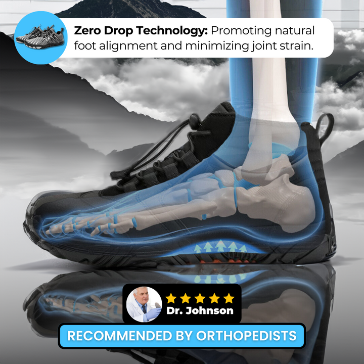 Comfortable minimalist running shoes, ideal for improving natural gait.