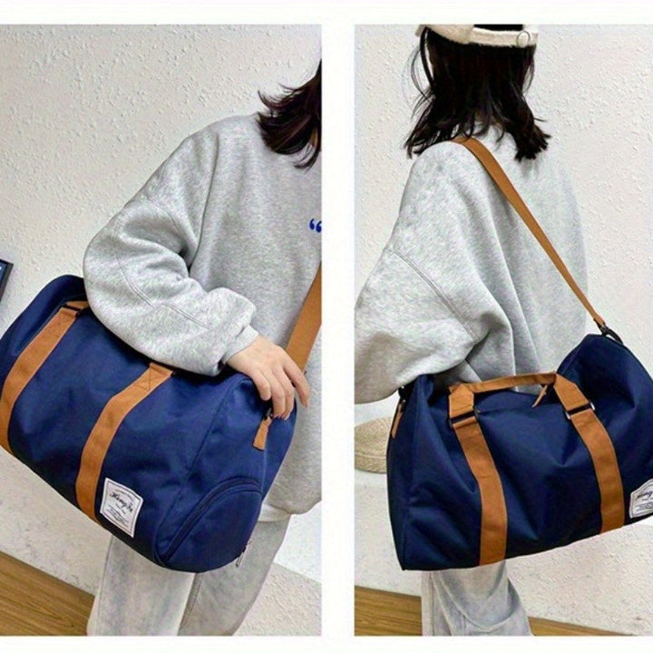 Unisex Lightweight Oxford Travel Duffle Bag in classic black, perfect for a weekend getaway or gym