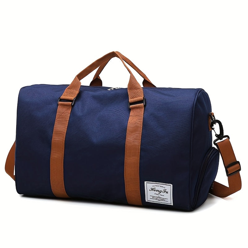 Large capacity Oxford duffle bag with a comfortable shoulder strap, ideal for unisex travel
