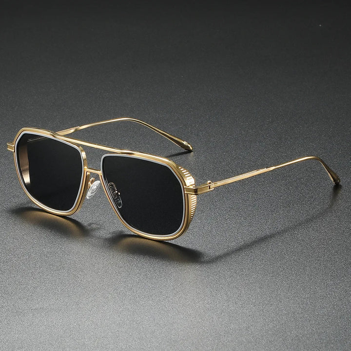 Classic aviator sunglasses, unisex design with UV400 protection. Perfect luxury fashion eyewear.