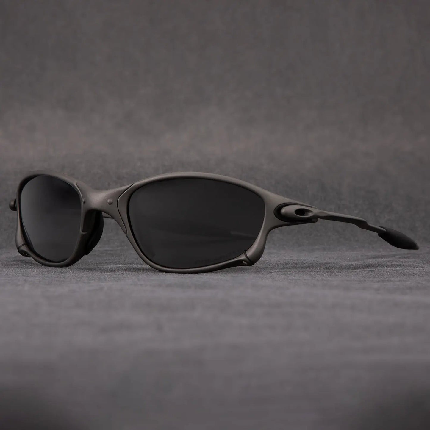 Unisex Matte Black Polarized Sunglasses with UV Protection - Lexians