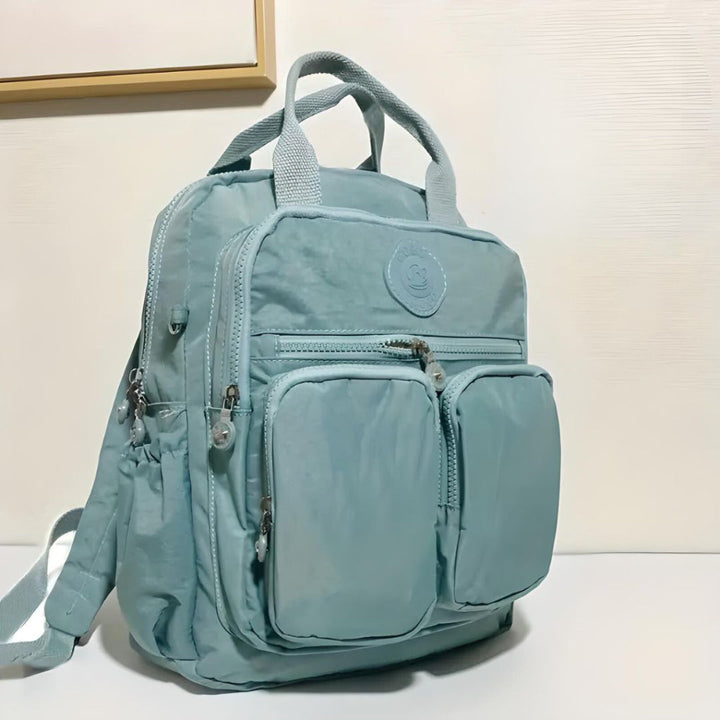 Practical unisex multi-pocket backpack bag for school, work, and everyday organization.