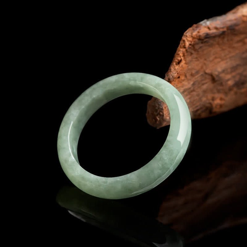 Unisex Natural Jade Prosperity Abundance Ring - 6 Sizes - Lexians