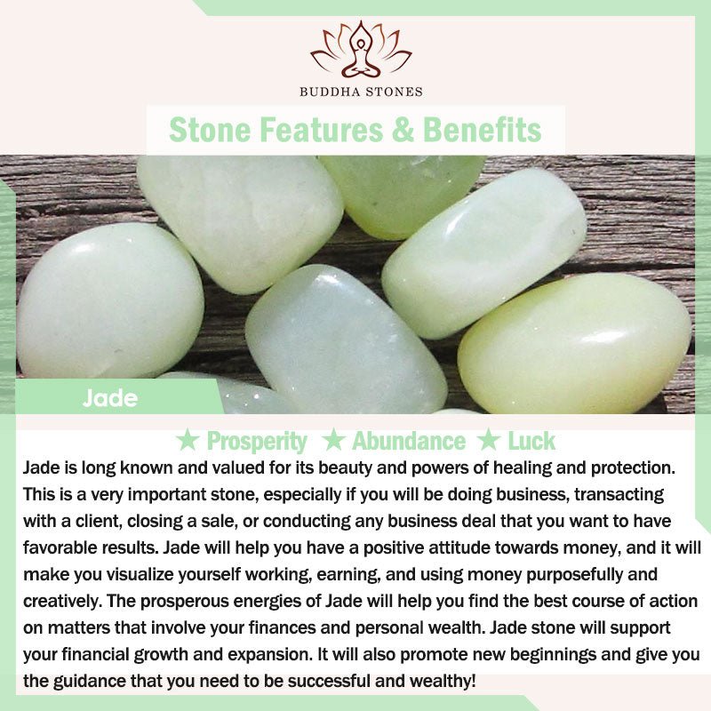 Unisex Natural Jade Prosperity Abundance Ring - 6 Sizes - Lexians