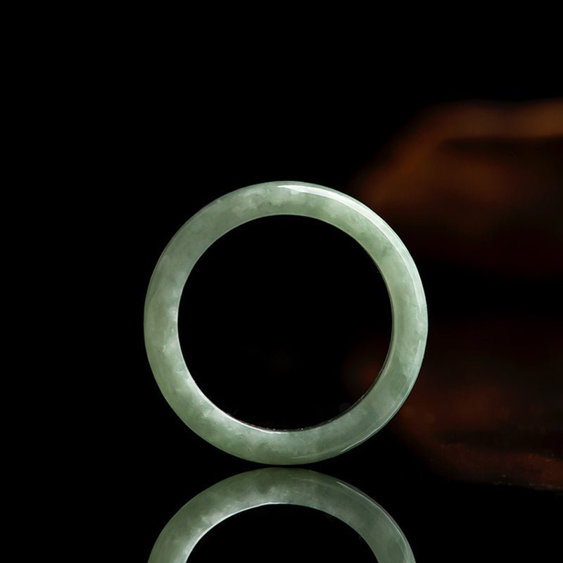 Unisex Natural Jade Prosperity Abundance Ring - 6 Sizes - Lexians