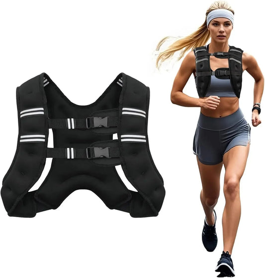 Unisex Neoprene Adjustable Weighted Vest with Reflective Stripes - Lexians