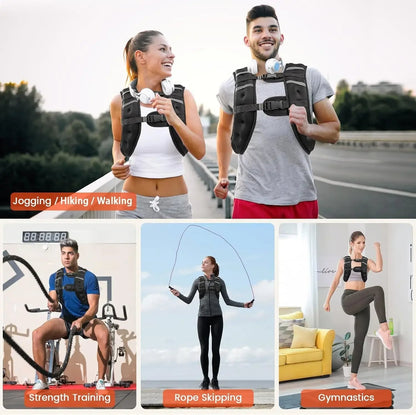 Unisex Neoprene Adjustable Weighted Vest with Reflective Stripes - Lexians