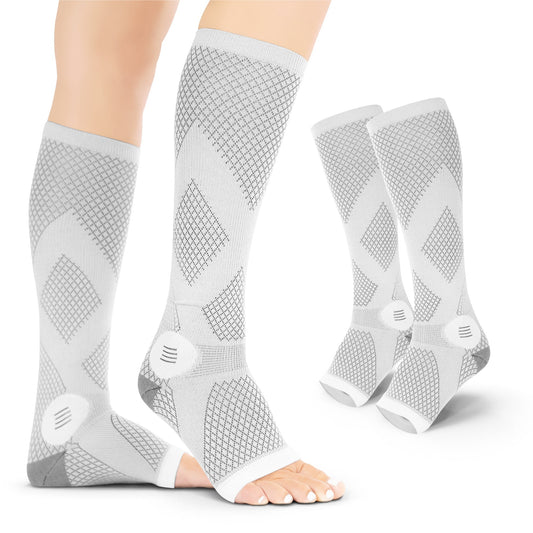 Unisex Open - Toe Knee - High Compression Socks, 20 - 30 mmHg - Lexians