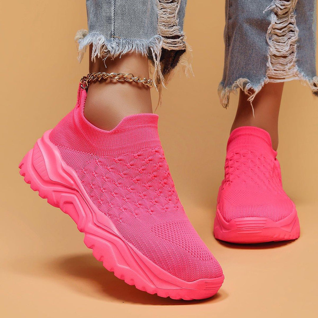 Fashionable Barbie Pink Ortho Cloud slip-on shoes, combining style with orthopedic support
