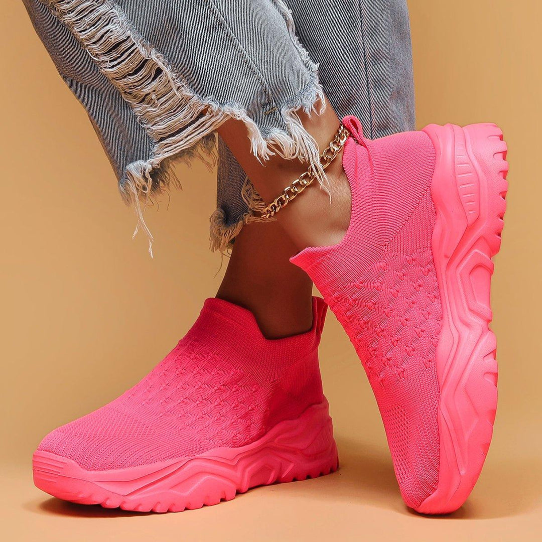 Barbie Pink Ortho Cloud shoes with thick sole for enhanced cushioning and comfort