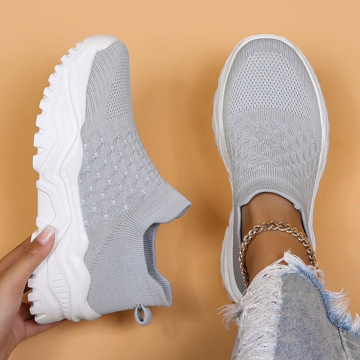 Unisex Orthopedic Cloud Slip On Shoes in gray and white, designed for ultimate cushioned comfort and easy wear