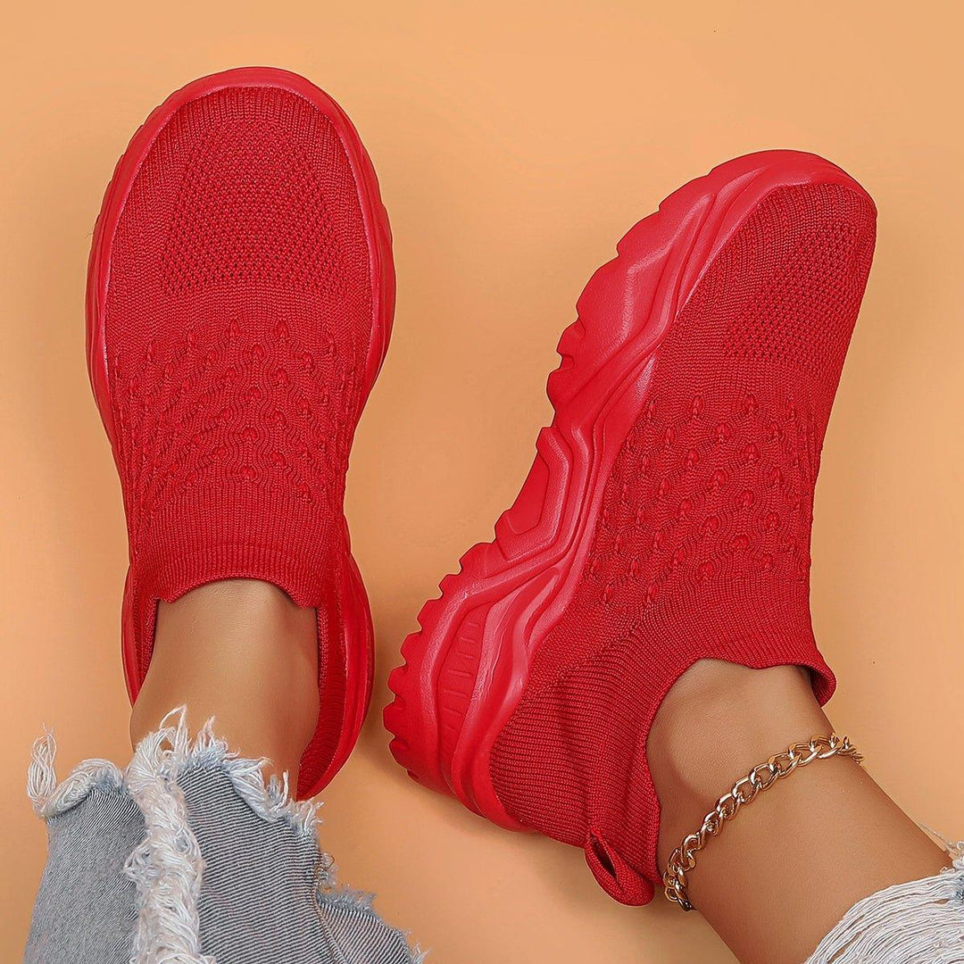 Red Rose Cloud Slip-On Shoes, orthopedic comfort footwear, perfect for long hours, unisex