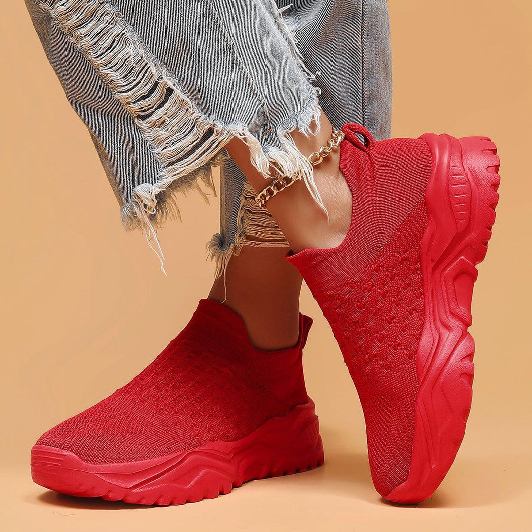 Detail of the breathable material on the Red Rose Unisex Cloud Slip-On Orthopedic Shoes