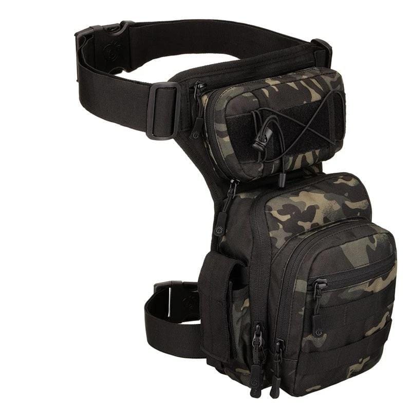 Unisex utility waist pack, also wearable as a thigh bag, perfect for hands-free outdoor use
