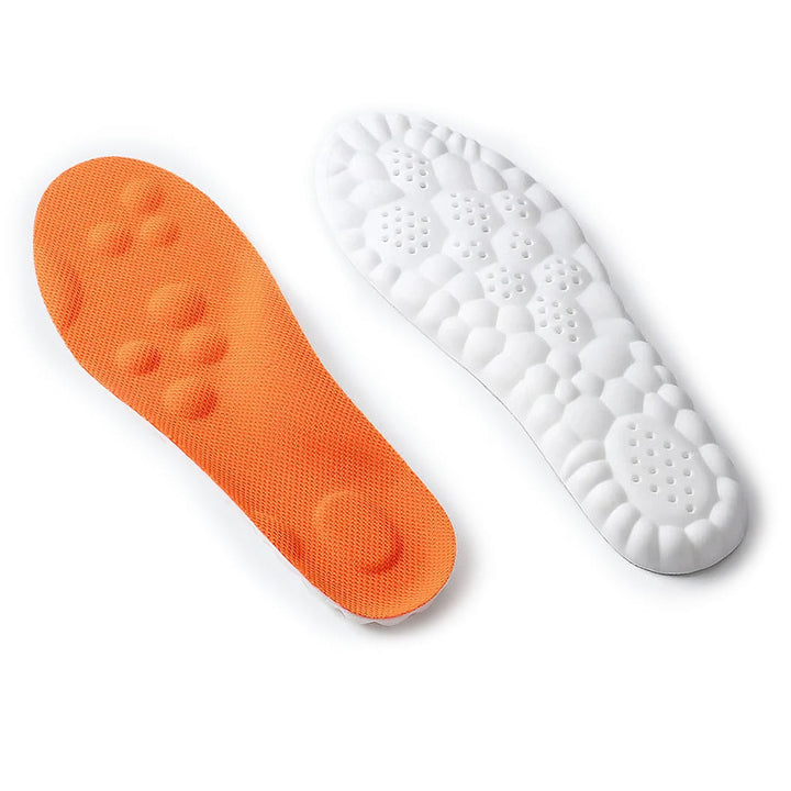 Unisex pain relief insoles with visible cushioning, ideal for foot comfort and orthopedic support