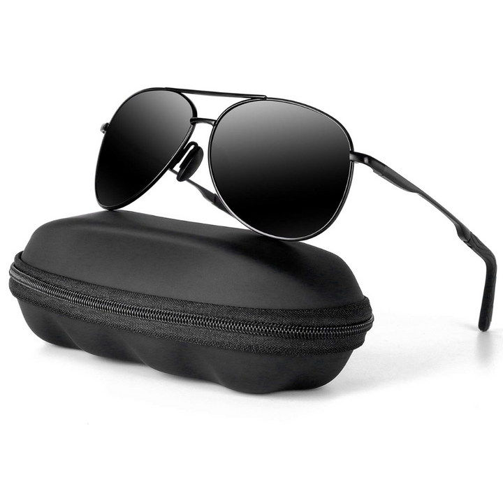 Unisex aviator sunglasses for driving & outdoor activities. Polarized UV400 lenses and a stylish metal frame.