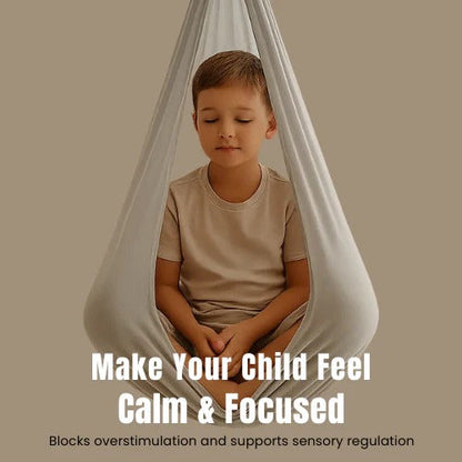 Unisex sensory swing hammock for indoor and outdoor use, blue, crafted fabric supporting up to 300 kg, transforms any space.