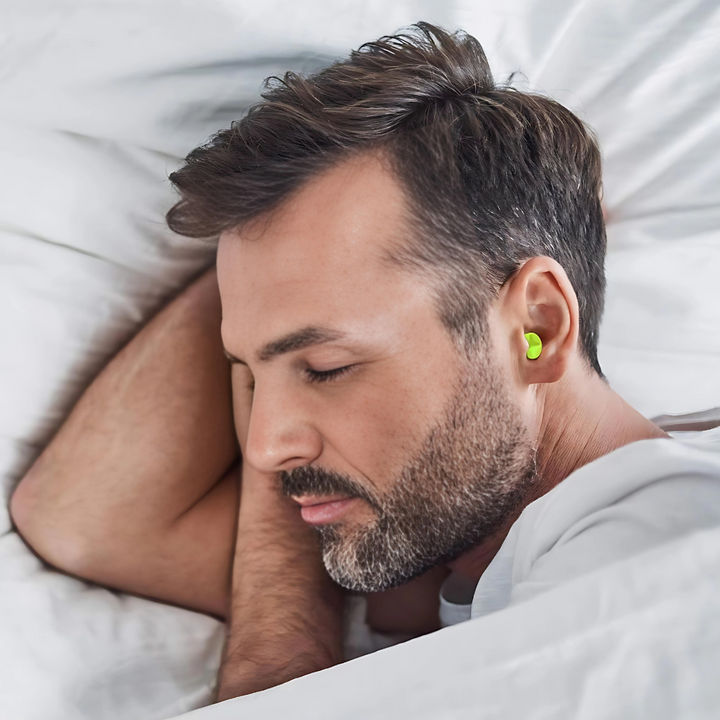 Versatile SilentComfort earplugs: noise cancelling, waterproof swim protection, & sleep aid. Reusable.