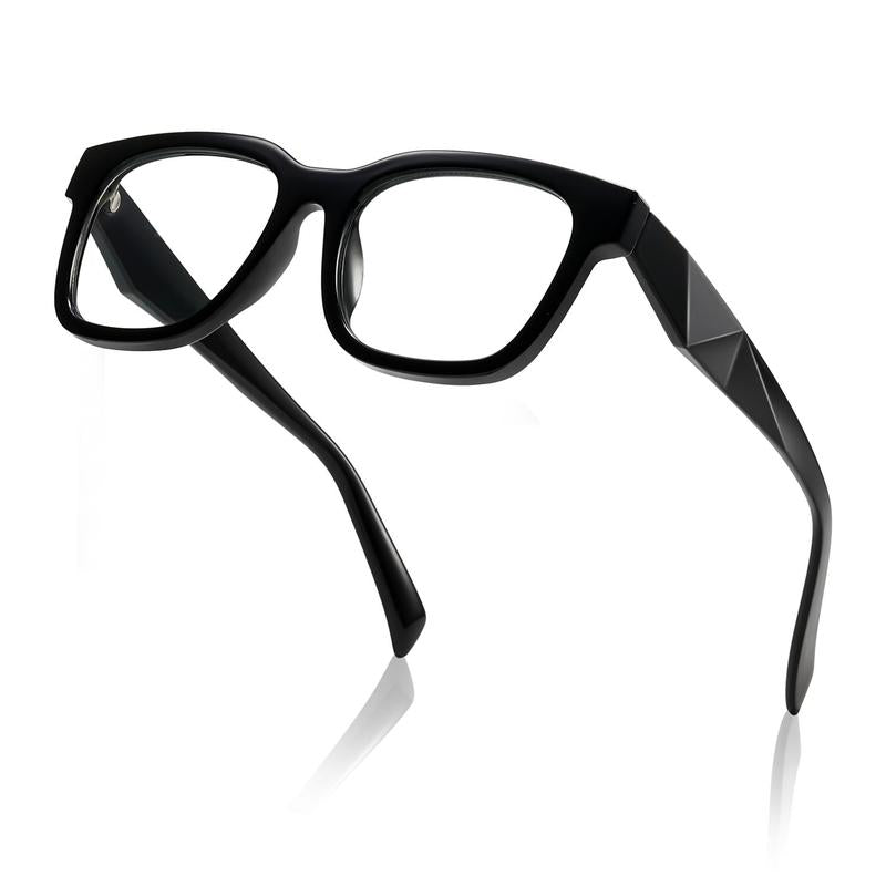 Stylish unisex blue light blocking glasses, square frame, perfect for computer and screen protection