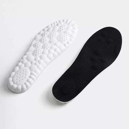 Unisex super soft running sport insoles with cushioning; ideal for comfort and support. Non-slip, black and gray visible deta