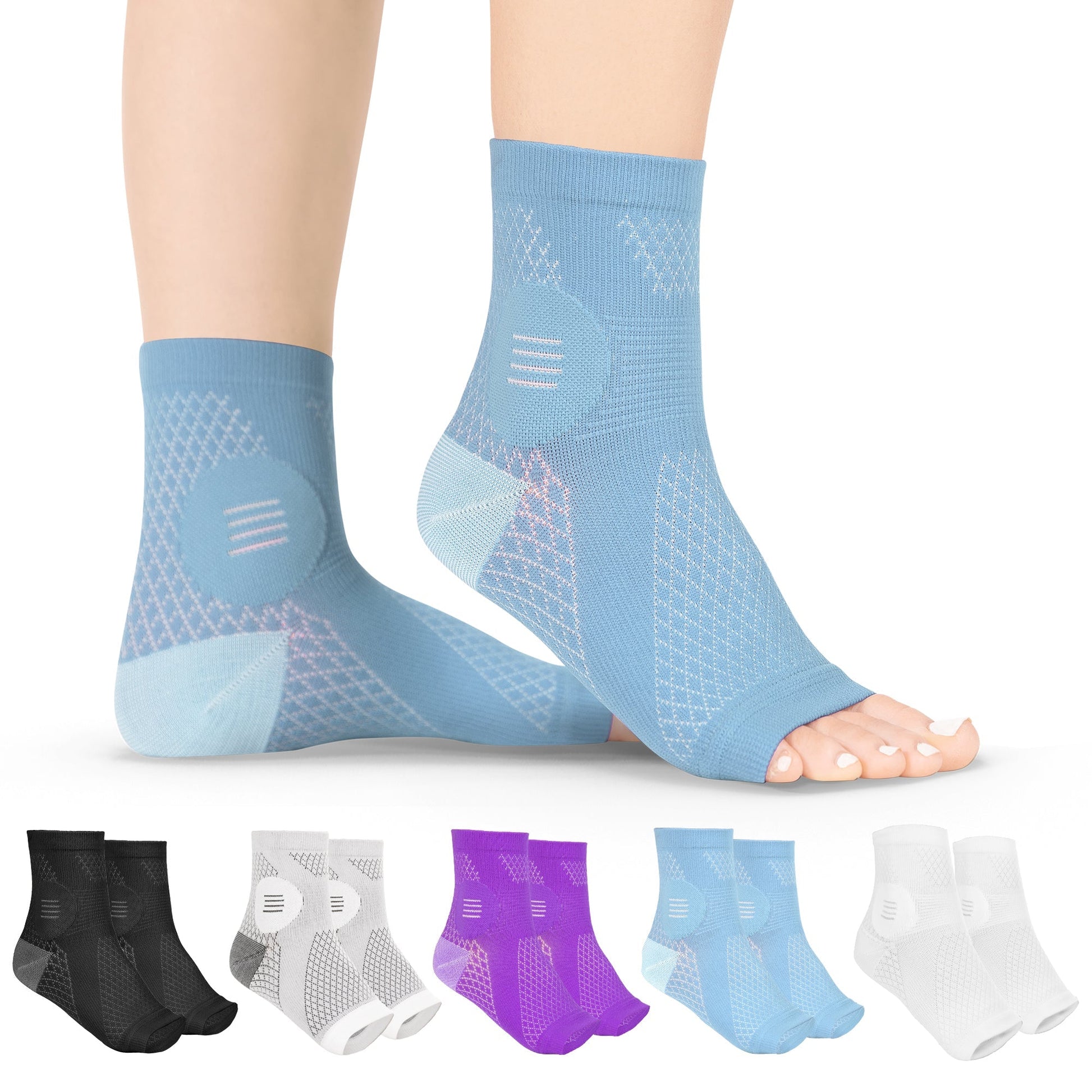 Unisex Toeless Compression Neuropathy Socks for Foot Relief - Lexians