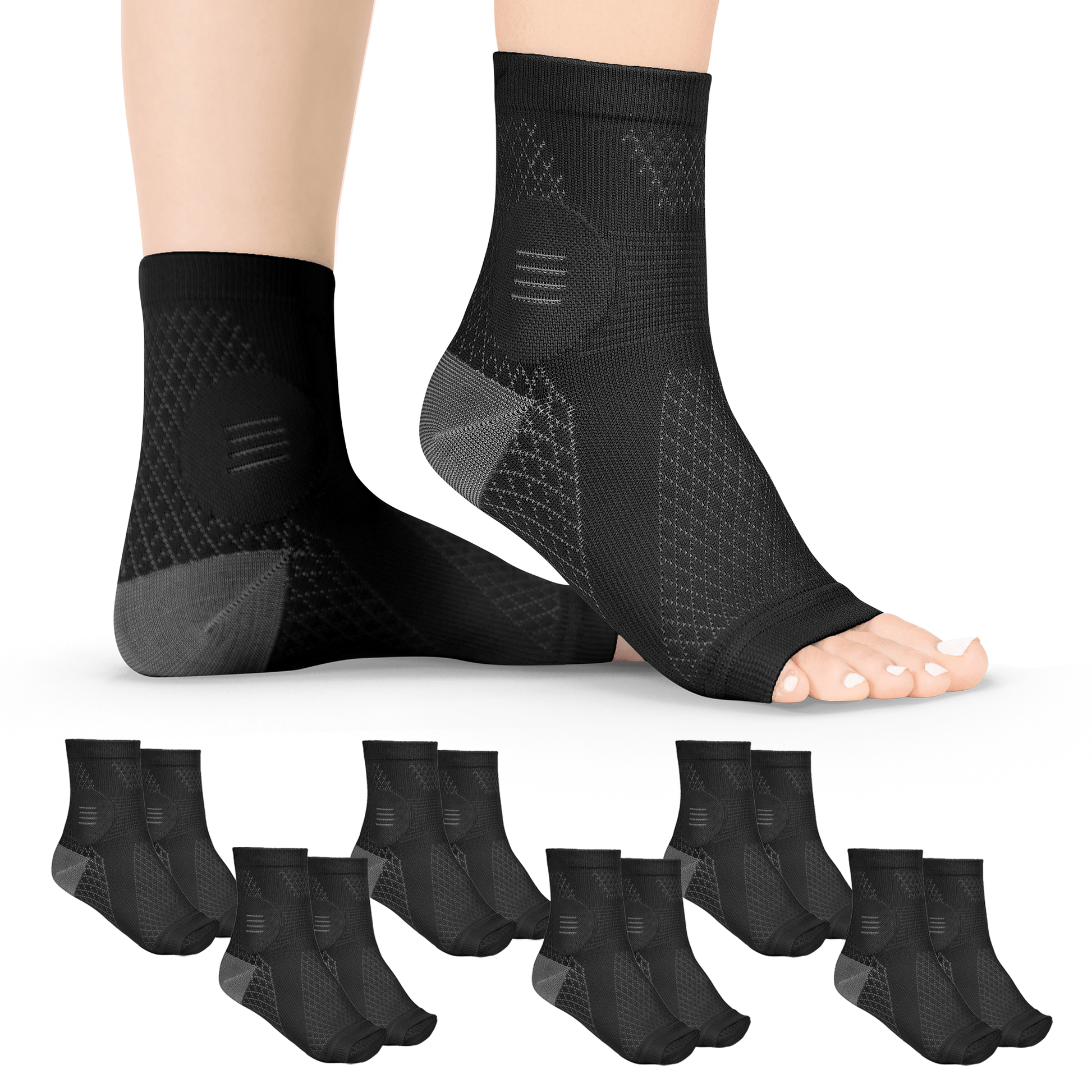 Unisex Toeless Compression Neuropathy Socks for Foot Relief - Lexians