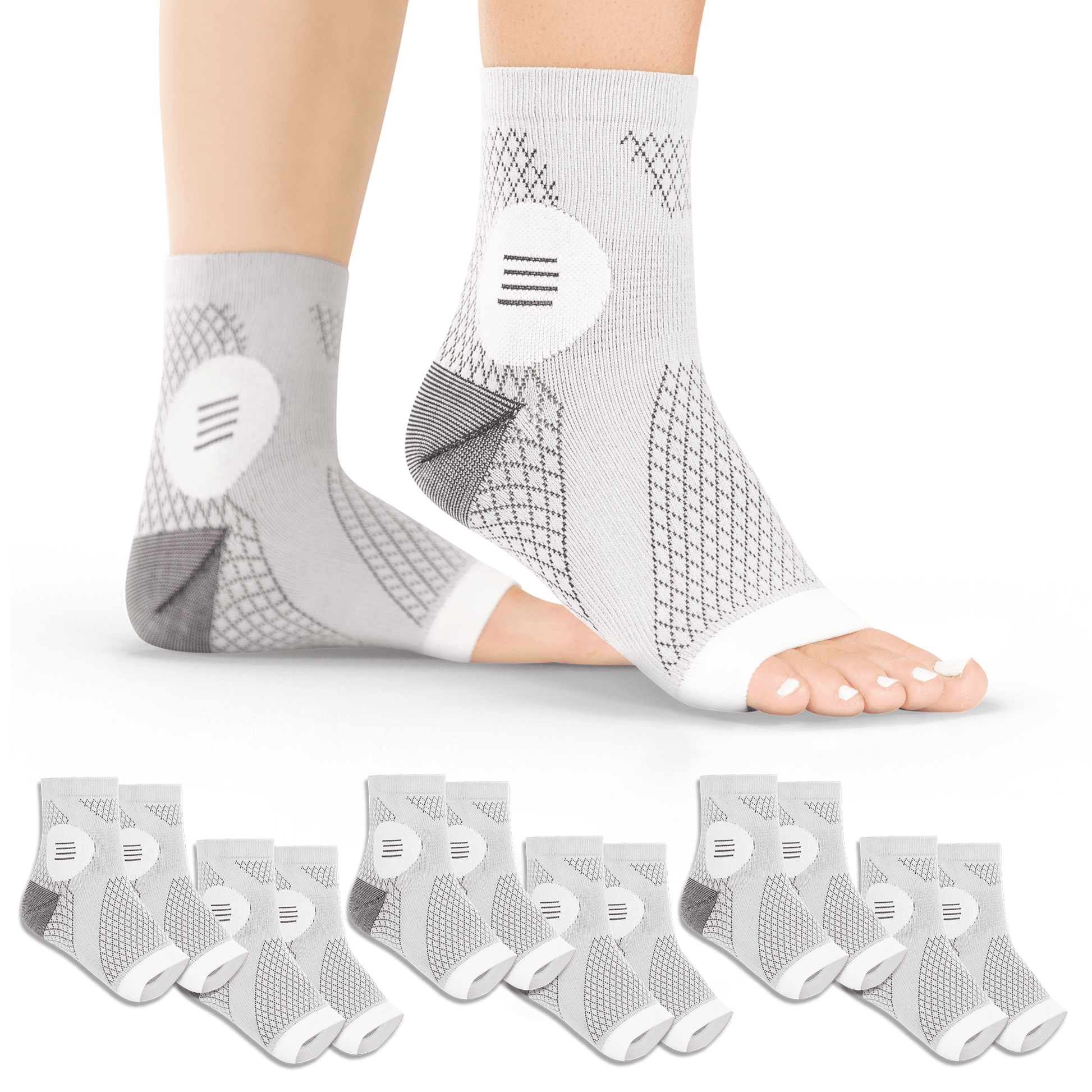 Unisex Toeless Compression Neuropathy Socks for Foot Relief - Lexians