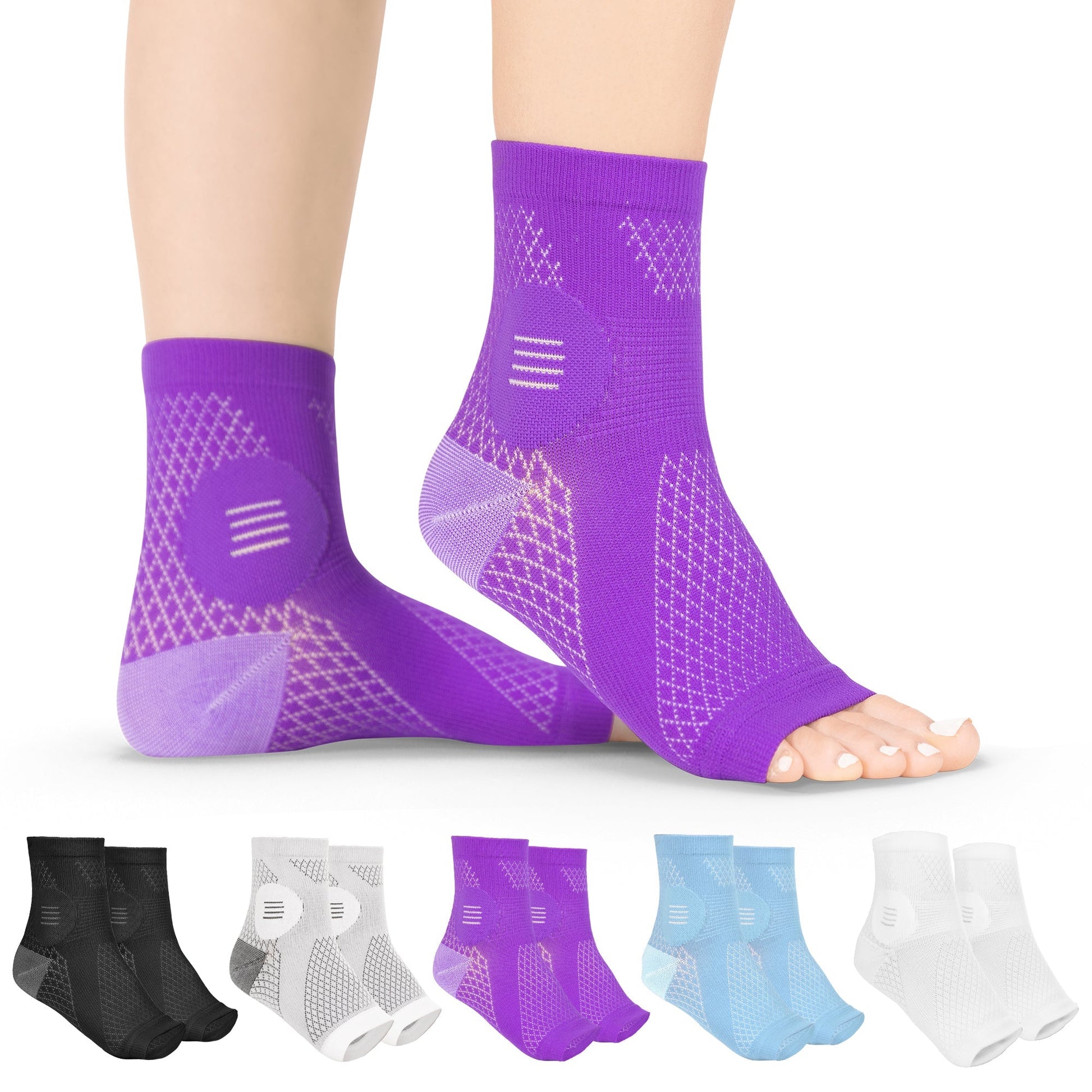 Unisex Toeless Compression Neuropathy Socks for Foot Relief - Lexians