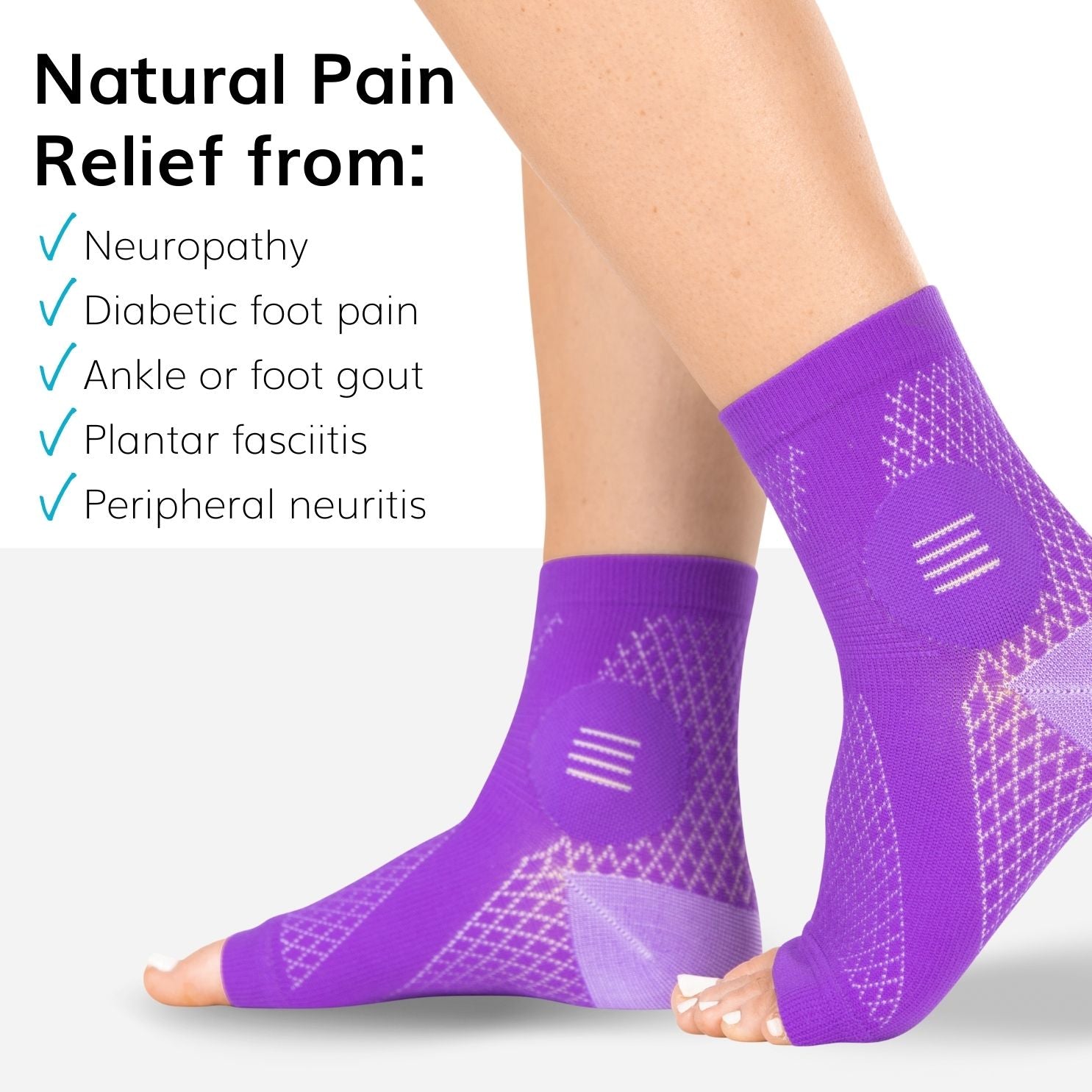 Unisex Toeless Compression Neuropathy Socks for Foot Relief - Lexians