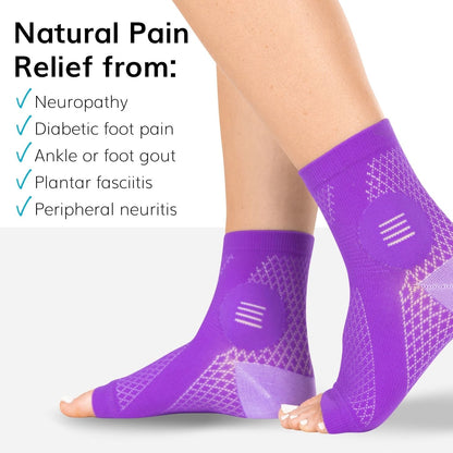 Unisex Toeless Compression Neuropathy Socks for Foot Relief - Lexians