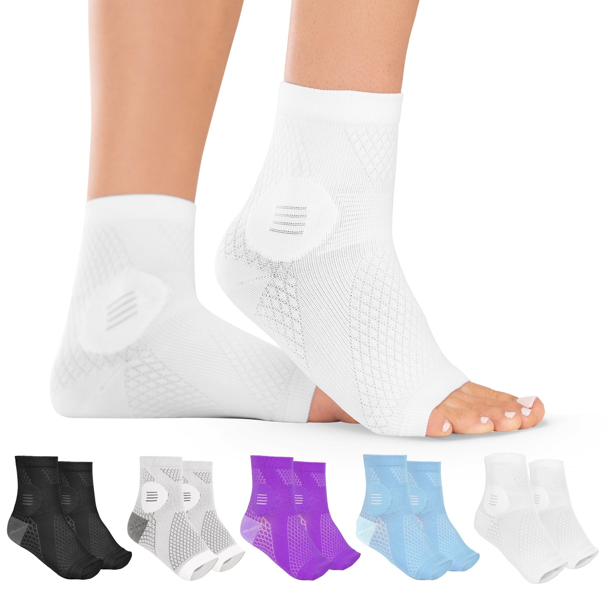 Unisex Toeless Compression Neuropathy Socks for Foot Relief - Lexians