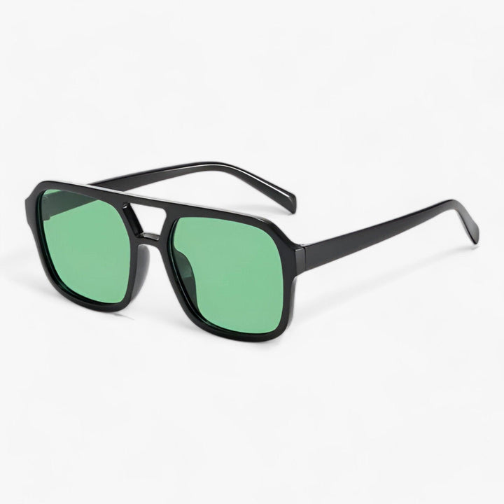 Unisex vintage square frame sunglasses, oversized retro eyewear providing excellent UV protection.