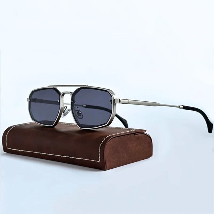 Classic unisex vintage rectangular polarized sunglasses, perfect shades for sun, style, and UV400 eyewear protection.