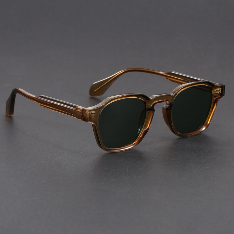 Unisex square-framed sunglasses, vintage design in high-quality acetate