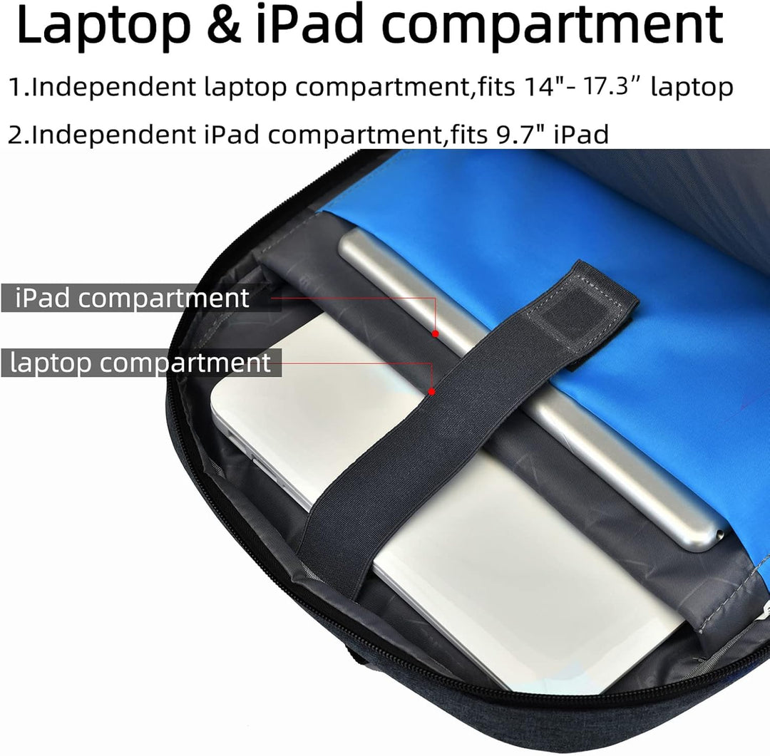Business travel backpack with a sophisticated design & practical features.