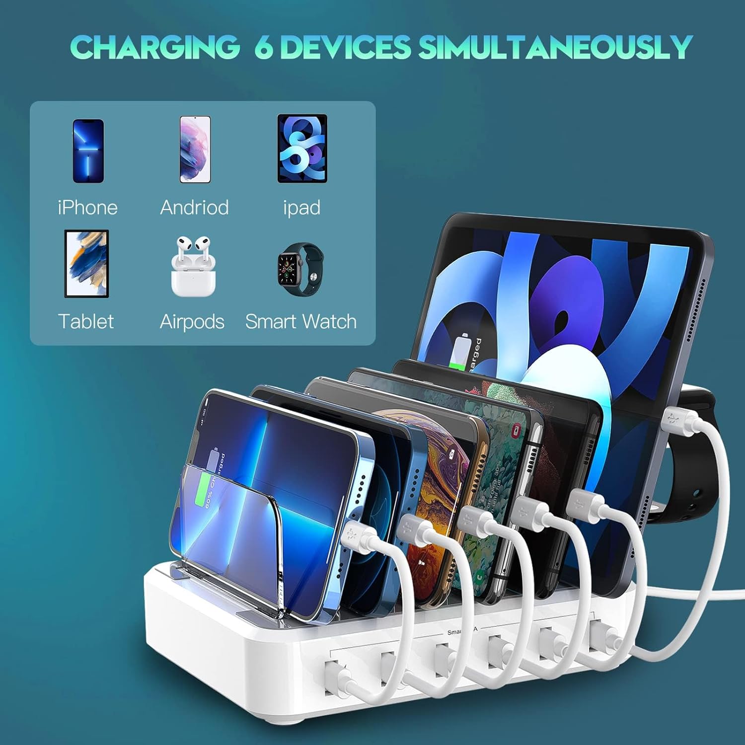 Universal Multi - Device Fast Charging Station for Home and Office - Lexians