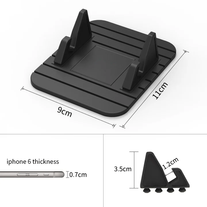 Universal Non - Slip Car Phone Holder with Soft Silicone Grip - Lexians