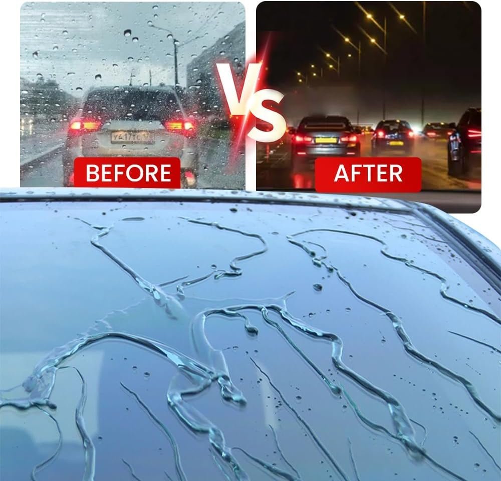 Versatile Car Windshield Cleaner with Rain & Fog Prevention - Lexians