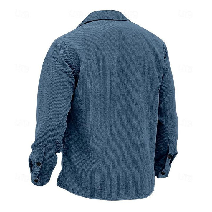 Stylish retro men's button jacket, perfect outerwear for a classic fall & winter look.