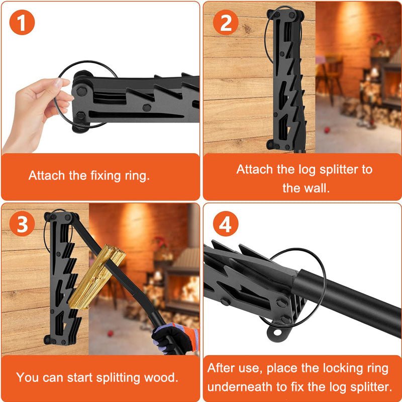 Wall Mounted Firewood Kindling Splitter for Home Use - Lexians