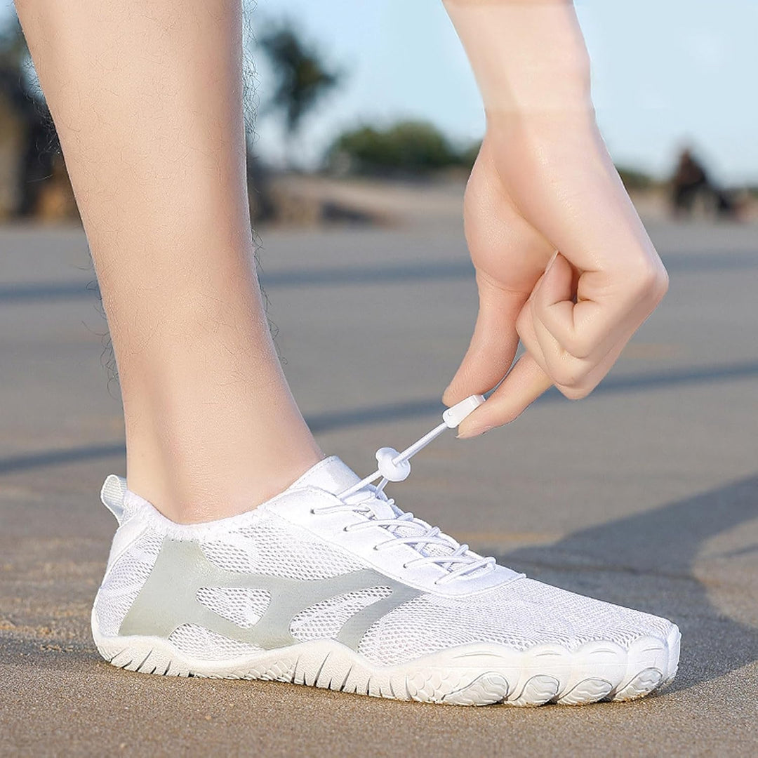 Unisex waterproof orthopedic barefoot shoes with wide toe box, perfect for comfortable walking & pain relief.