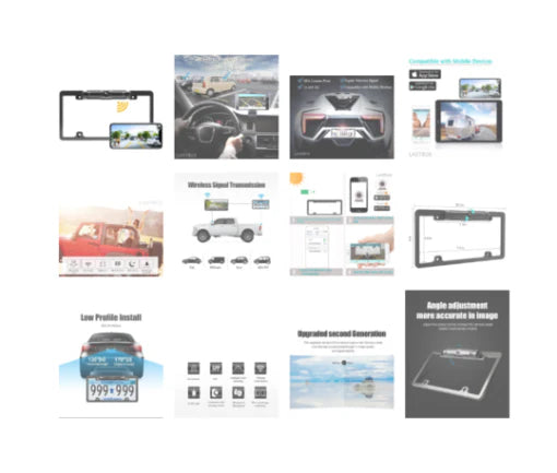 Wireless backup camera with night vision, wide angle, waterproof; ideal for cars and trucks, easy wireless installation.