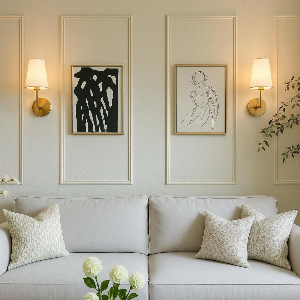 Wireless Dimmable Fabric Wall Light Set with Free Bulbs - Lexians