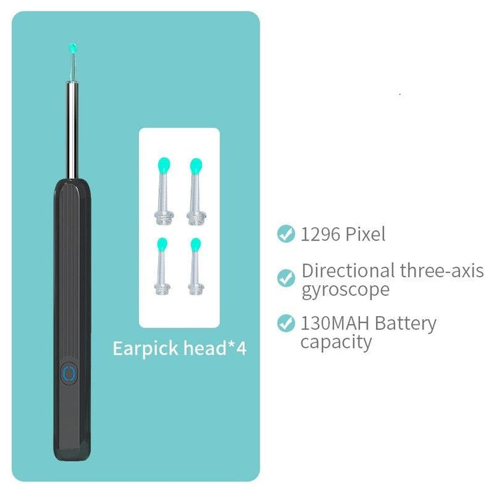 "WIRELESS EARWAX REMOVER OTOSCOPE 1080P; Expertly designed with HD camera and LED; Ensures accurate, hygienic ear care."