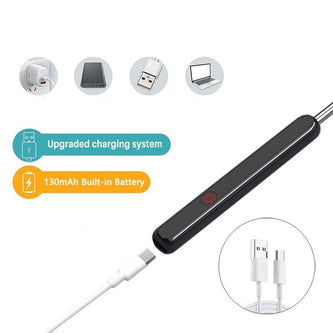 "WIRELESS EARWAX REMOVER OTOSCOPE 1080P; Expertly designed with HD camera and LED; Ensures accurate, hygienic ear care."